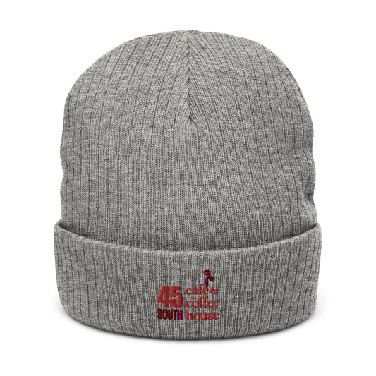 45 South Coffee Shop Ribbed knit beanie