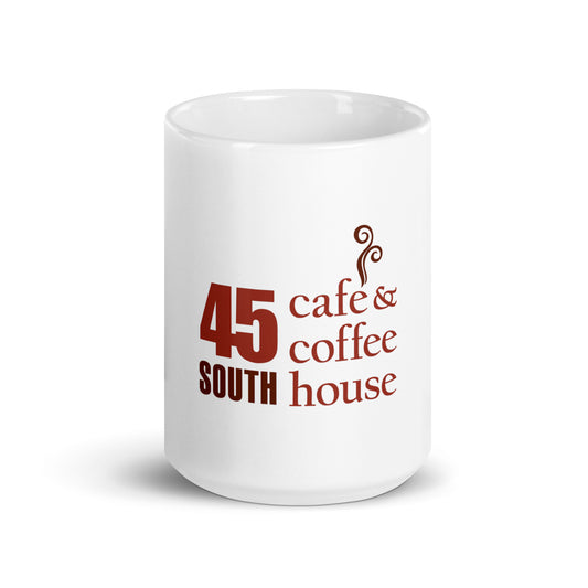 45 South Coffee Shop White Glossy Mug