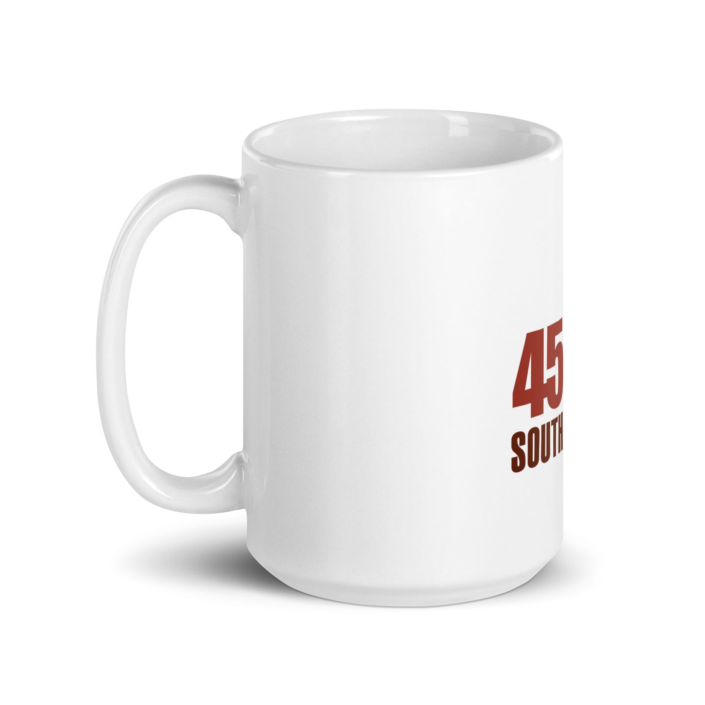 45 South Coffee Shop White Glossy Mug