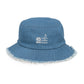 45 South Coffee Shop Distressed denim bucket hat