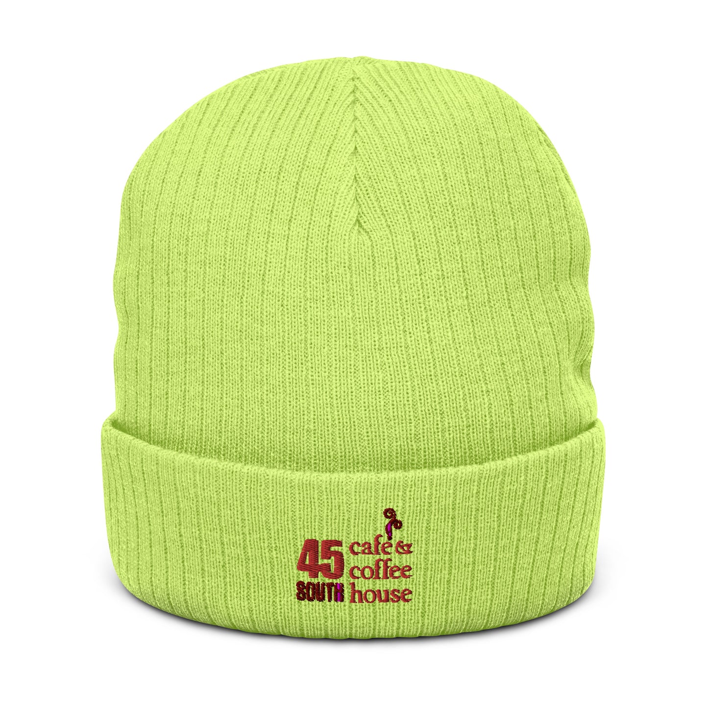 45 South Coffee Shop Ribbed knit beanie