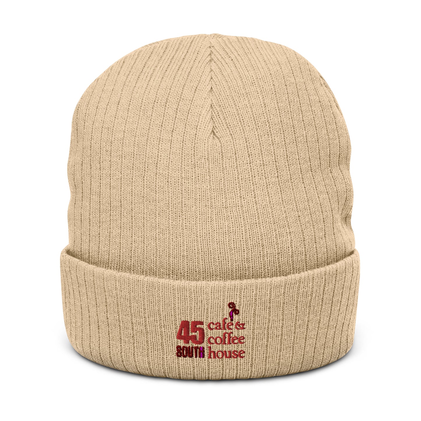 45 South Coffee Shop Ribbed knit beanie