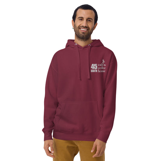 45 South Coffee Shop Unisex Hoodie Embroidered