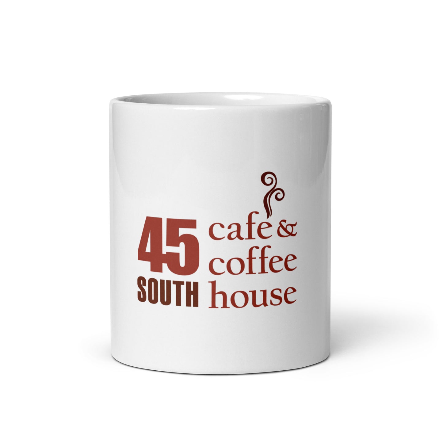 45 South Coffee Shop White Glossy Mug